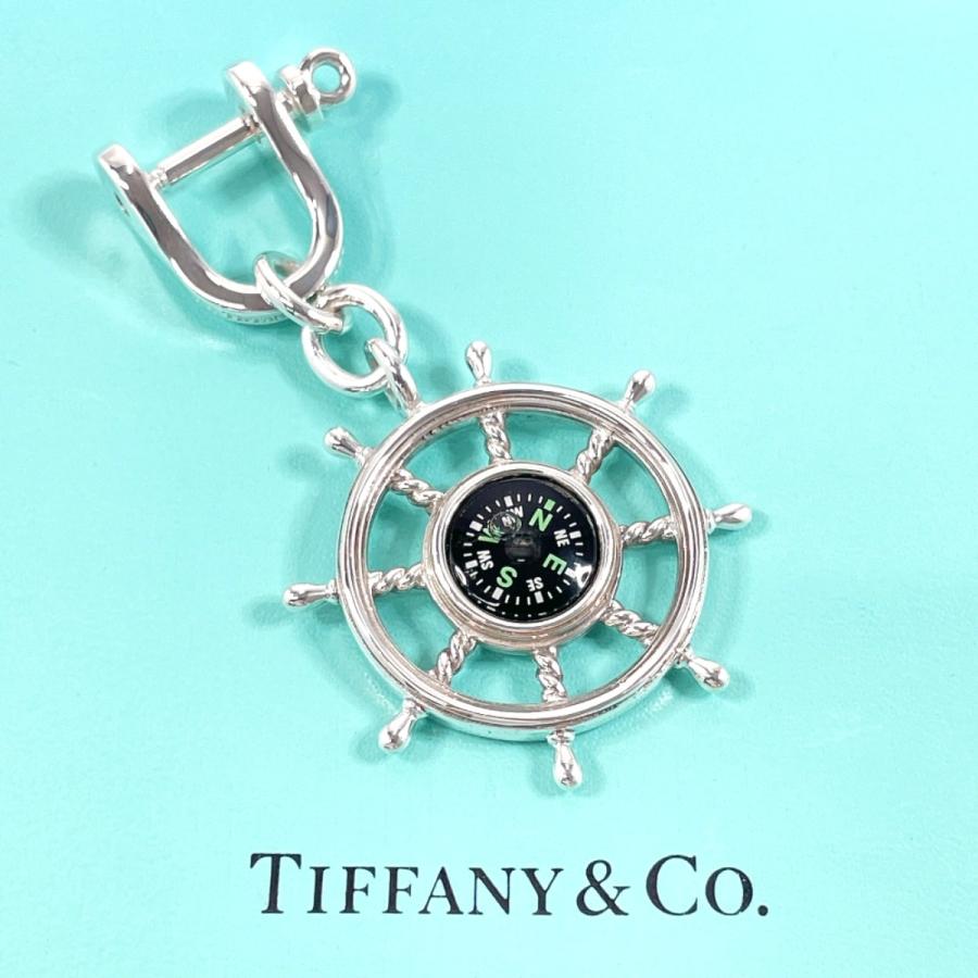 TIFFANY&Co. ティファニー キーホルダー チャーム コンパス 方位 TIFFANY&Co. ティファニー キーホルダー チャーム コンパス 方位