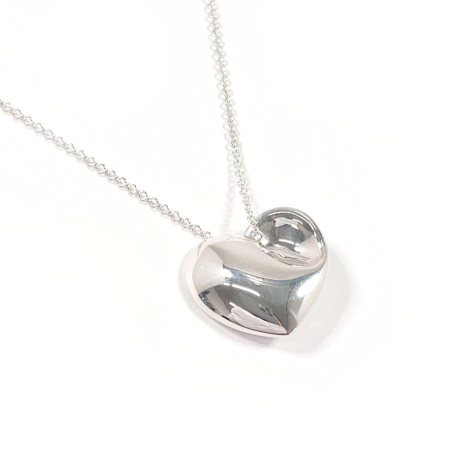 【美品】 Tiffany ティファニー サークルハート ♡ ネックレス シルバー TIFFANY&Co.（ティファニー） ネックレス フォールドハート シルバー