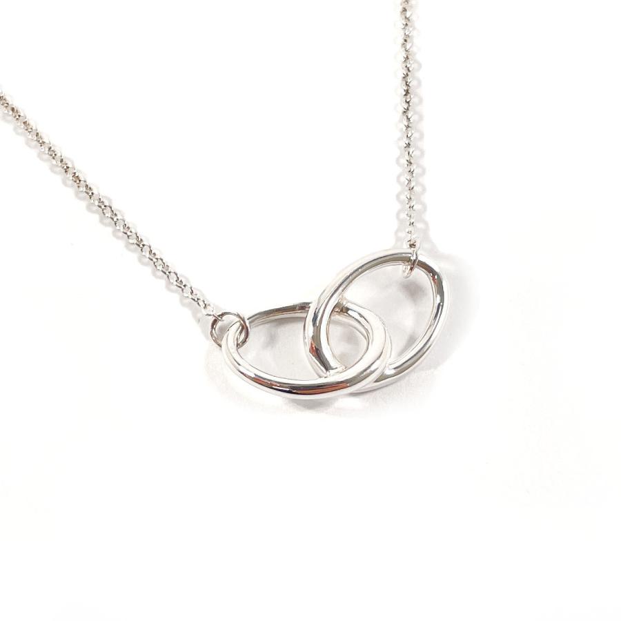 オールドTiffany & Co. シルバー925 ダブルループネックレス ティファニー ダブルループ ネックレス 925 2.6g シルバー A1770202