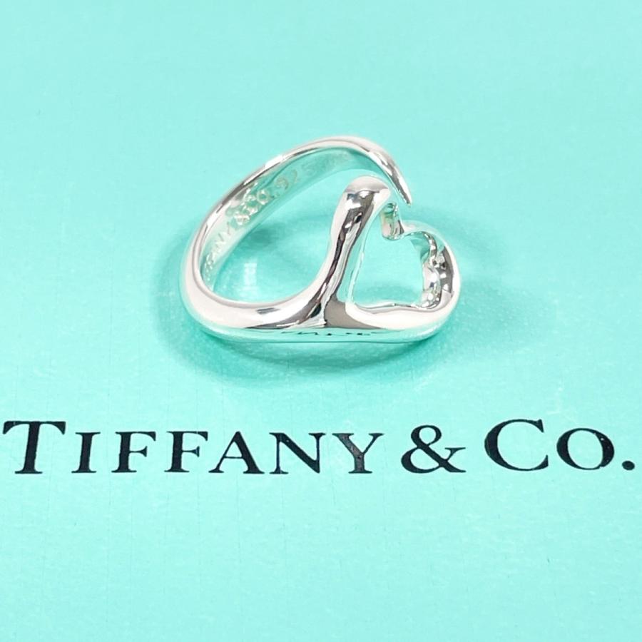 Tiffany　ティファニーオープンハートリング　9号　鑑定済　未使用に近い TIFFANY&Co.（ティファニー） 9号 リング・指輪 オープンハート エルサ
