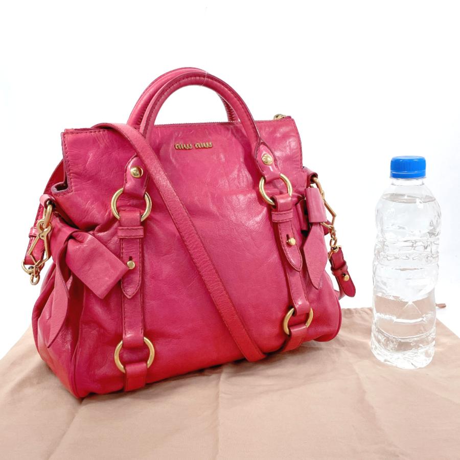 miu miu（ミュウミュウ） ハンドバッグ 2WAY レザー ピンク レディース