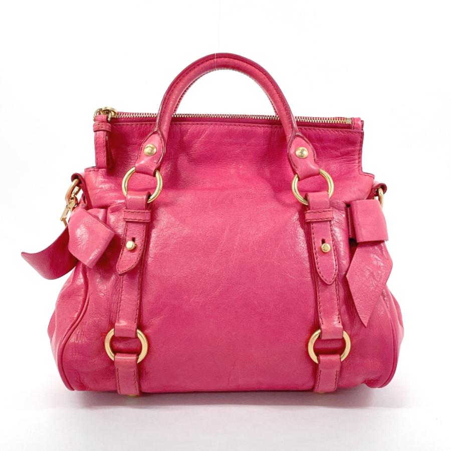 miu miu（ミュウミュウ） ハンドバッグ 2WAY レザー ピンク レディース