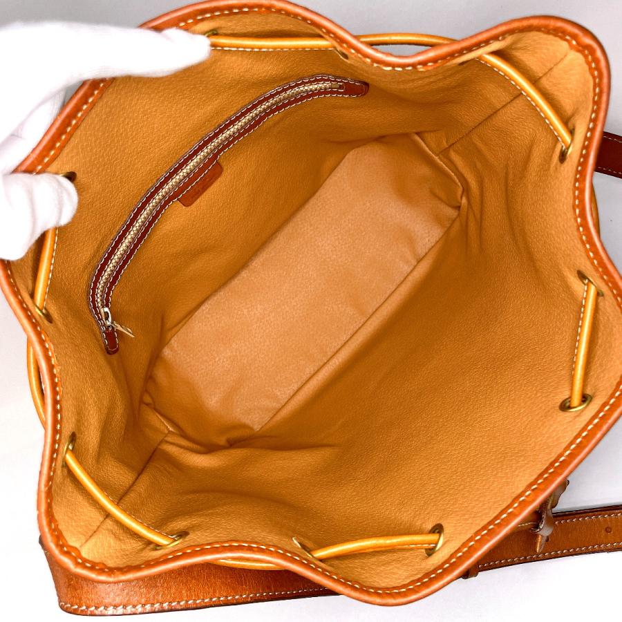 CELINE セリーヌ マカダム柄 ショルダーバッグ 巾着 PVCレザー CELINE セリーヌ マカダム柄 PVC/レザー 巾着ショルダーバッグ