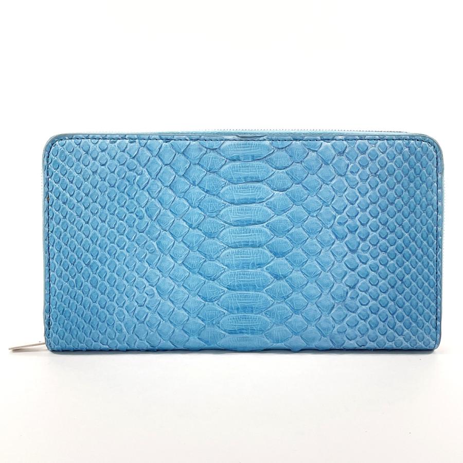 CELINE セリーヌ 長財布 パイソン ブルー ジッピーウォレット CELINE セリーヌ 長財布 パイソン ブルー ジッピーウォレット