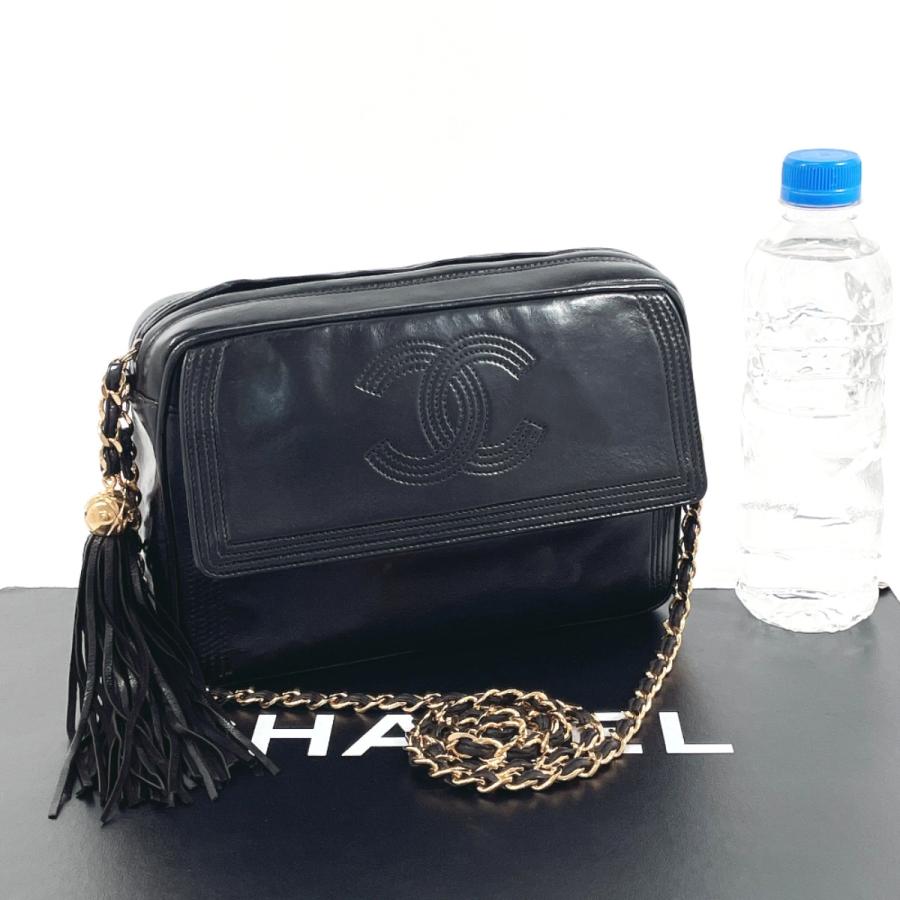 CHANEL ショルダーバッグ ココマーク 正規品 ヴィンテージシャネル CHANEL ヴィンテージ シャネル ココマーク ショルダーバッグ ブラック