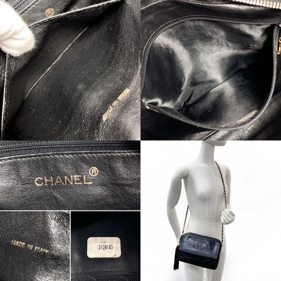 CHANEL シャネル ココマーク フリンジ レザー ショルダー バッグ 美品 CHANEL（シャネル） ショルダーバッグ チェーンショルダー フリンジ