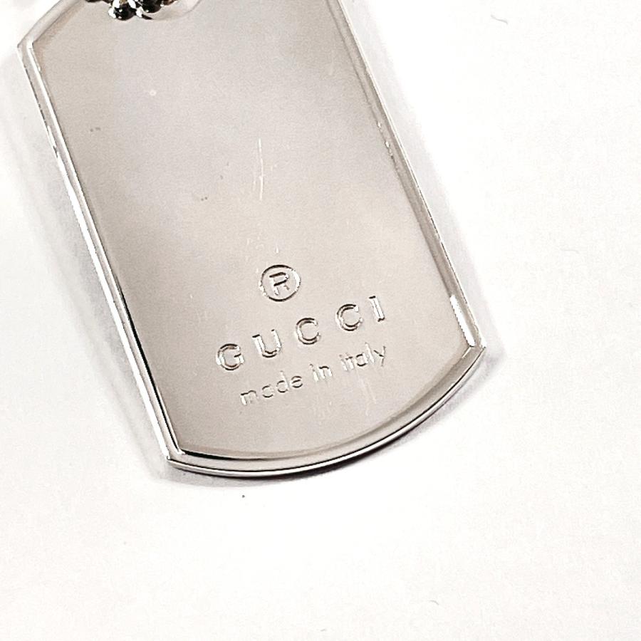 GUCCI グッチ ネックレス ドッグタグ ボールチェーン シルバー GUCCI グッチ ネックレス ドッグタグ ボールチェーン シルバー