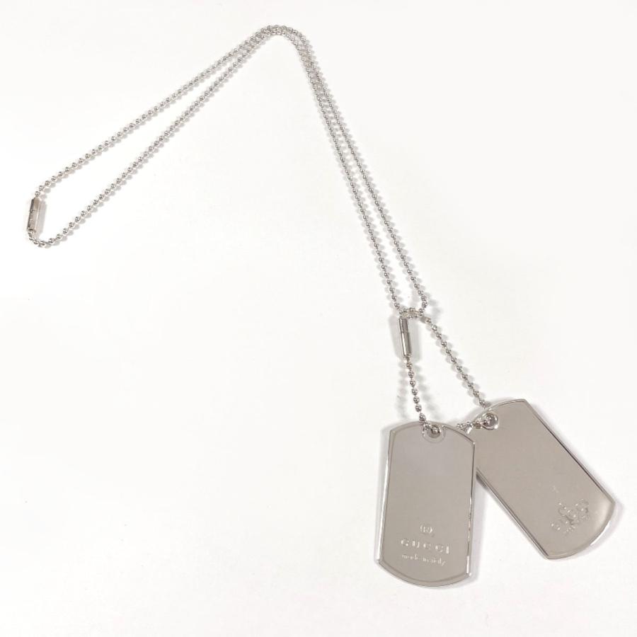 GUCCI　クレストドッグタグ　ネックレス　ボールチェーン　トグル　プレート GUCCI（グッチ） キーホルダー ドッグタグ ボールチェーン チャーム