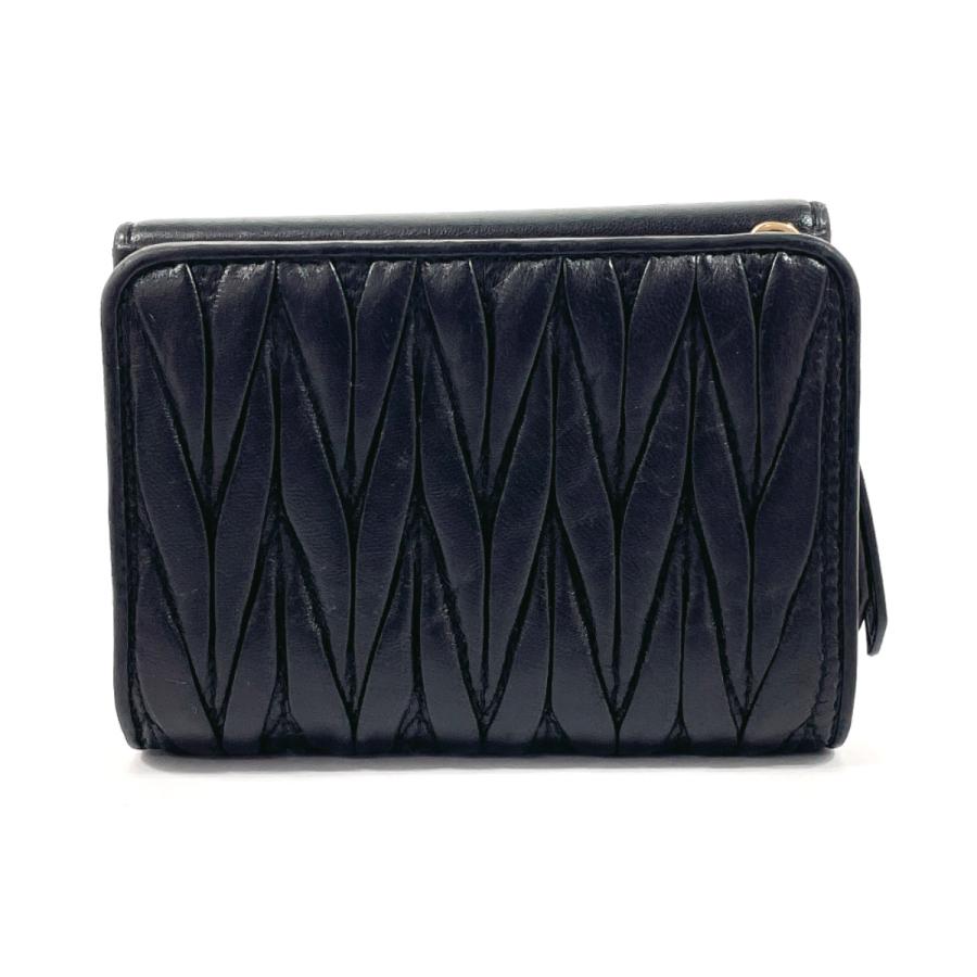 miu miu（ミュウミュウ） 二つ折り財布 5ML002 マテラッセ レザー