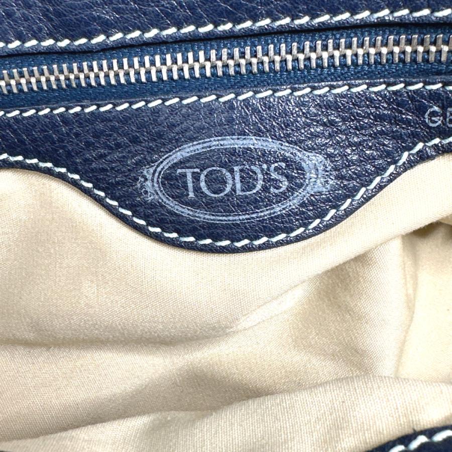 トッズ TOD'S ショルダーバッグ レザー ネイビー 肩掛け可能 : JP