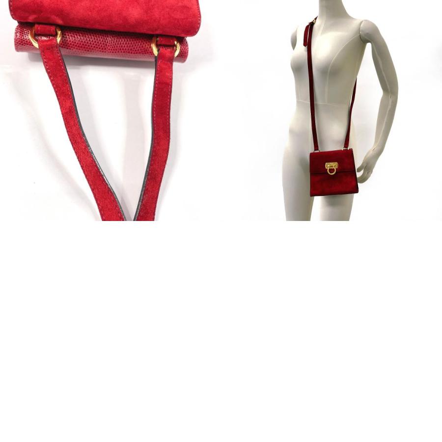 Salvatore Ferragamo ロゴ レッドステッチ ワンショルダー ショルダーバッグ サルヴァトーレフェラガモ Salvatore Ferragamo ショルダーバッグ