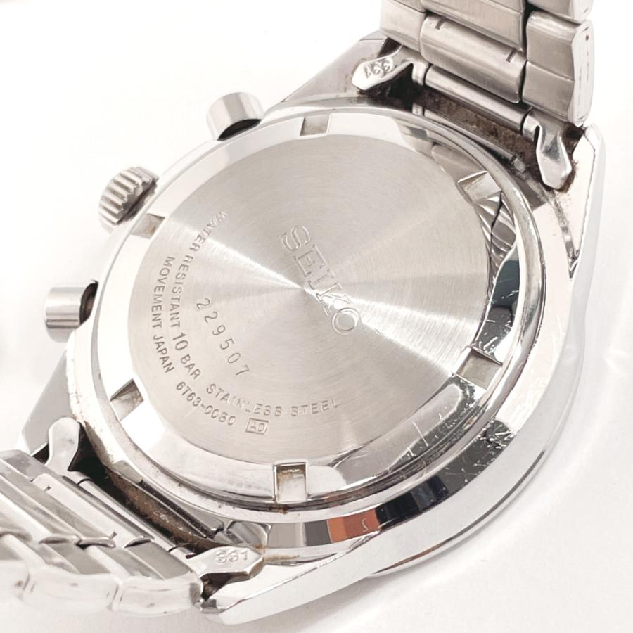 SEIKO アナログ時計 ステンレススチール SEIKO（セイコー） 腕時計 6T63-0080 クロノグラフ デイト ステンレス