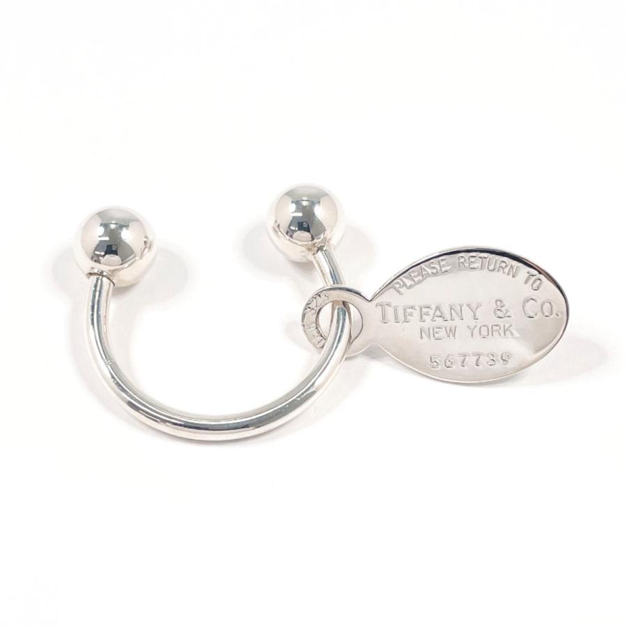 新品 未使用 ティファニー オーバル タグ ペンダントトップ(キーリング付) TIFFANY&Co.（ティファニー） キーホルダー オーバル タグ キーリング