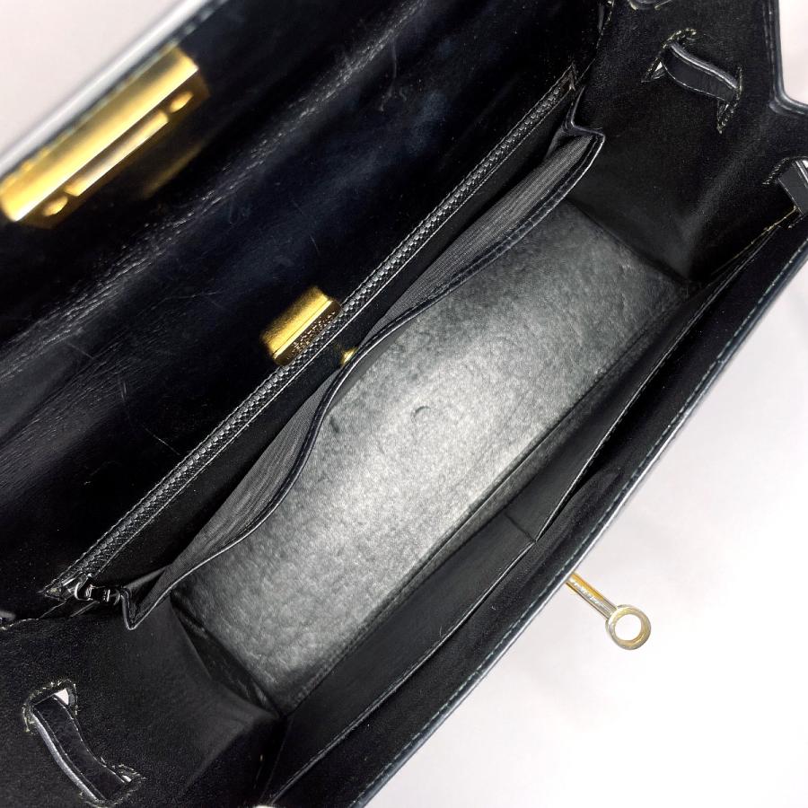 Bally（バリー） ハンドバッグ ケリー型 レザー ブラック ヴィンテージ