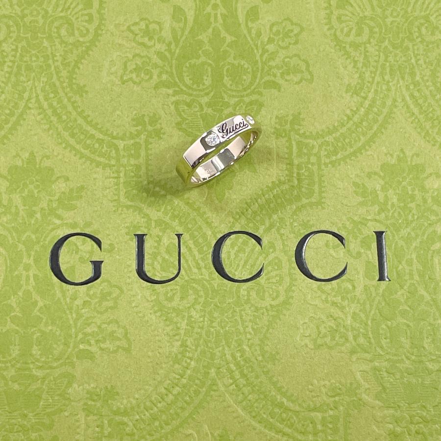美品　GUCCI 指輪　ロゴワイドリング　11号 美品 GUCCI 指輪 ロゴワイドリング 11号 - メルカリ