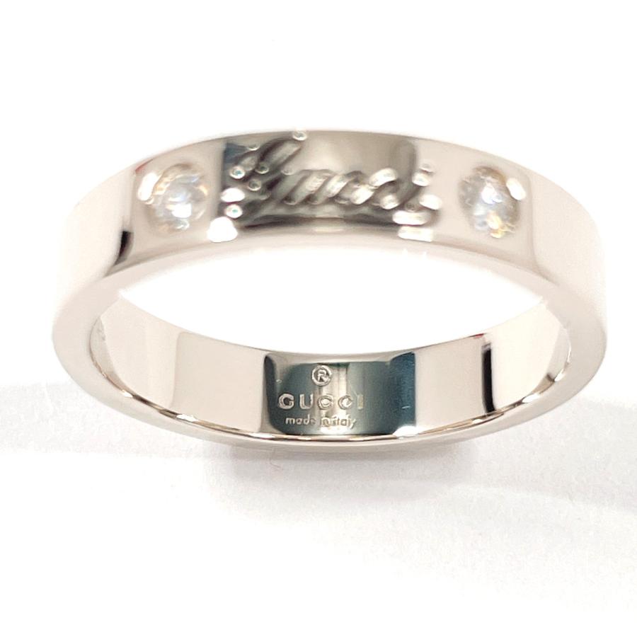 GUCCI（グッチ） 11号 リング・指輪 アイコン プリント K18ホワイト