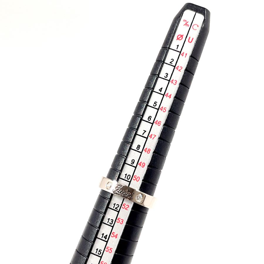 GUCCI（グッチ） 11号 リング・指輪 アイコン プリント K18ホワイト