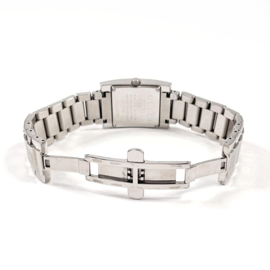 GUCCI【グッチ】 7700L ステンレススチール クオーツ デイト腕時計 GUCCI（グッチ） 腕時計 7700L ステンレススチール シルバー ホワイト