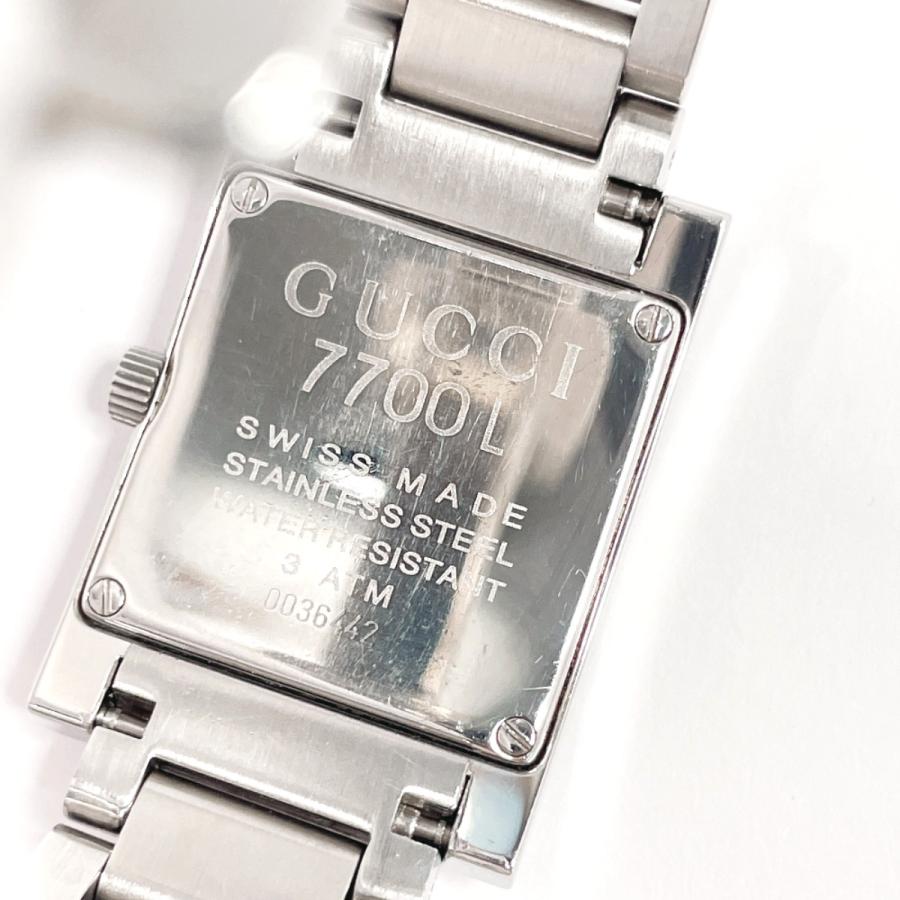 GUCCI（グッチ） 腕時計 7700L ステンレススチール シルバー ホワイト