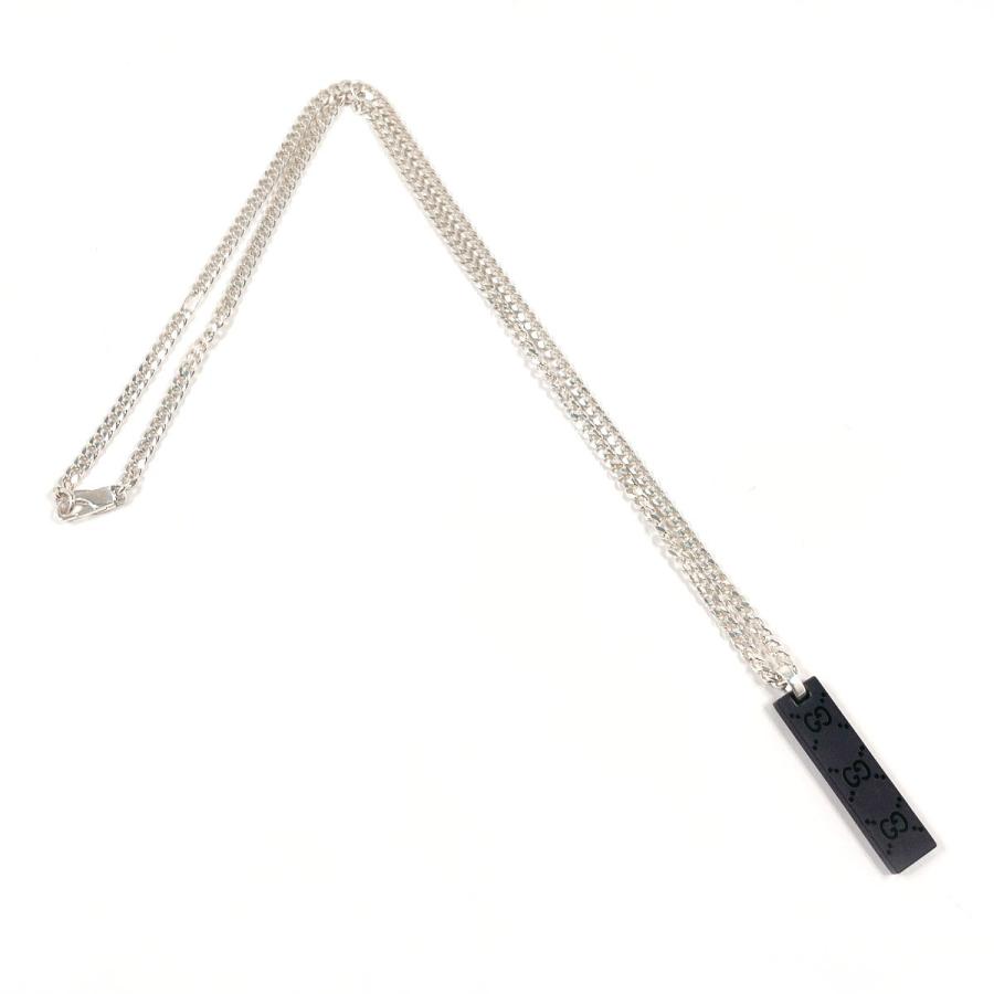 グッチ ブラック チェーン ネックレス 50cm シルバー925 グッチ ブラック チェーン ネックレス 50cm シルバー925