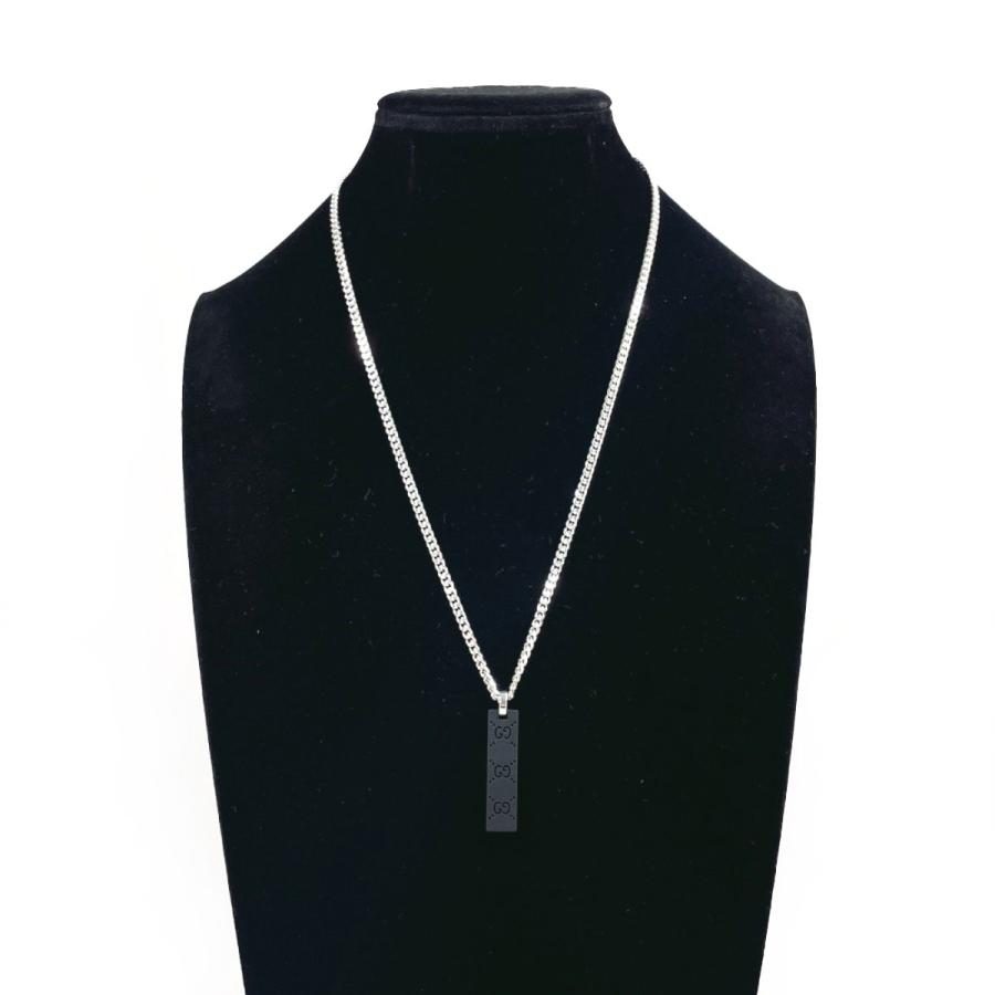 GUCCI（グッチ） ネックレス GGタグ チェーン シルバー925 ブラック