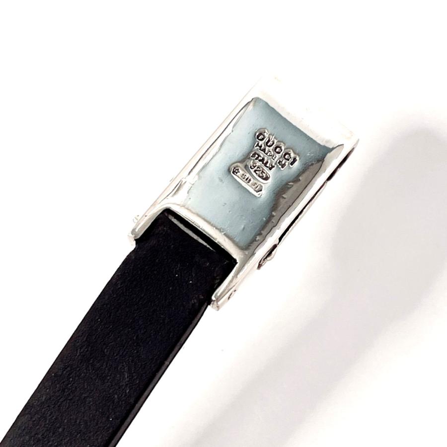 GUCCI グッチ ブレスレット ラバー プレート ヴィンテージ シルバー925 GUCCI（グッチ） ブレスレット プレート シルバー925/ラバー シルバー