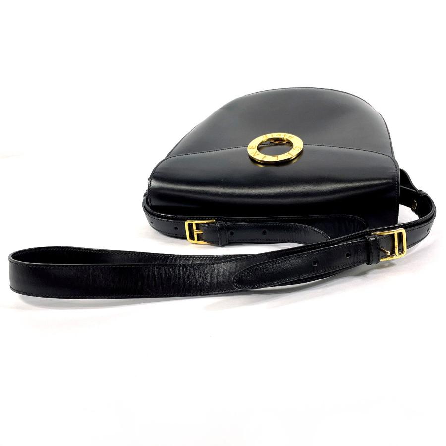 CELINE(セリーヌ) サークルロゴ 黒 レザー CELINE（セリーヌ） ショルダーバッグ サークルロゴ ヴィンテージ