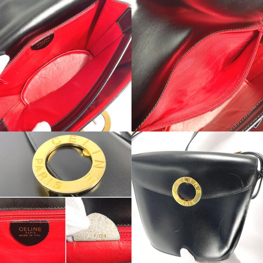 CELINE オールドセリーヌ ショルダーショルダーバッグ　ブランド刻印 CELINE（セリーヌ） ショルダーバッグ サークルロゴ ヴィンテージ
