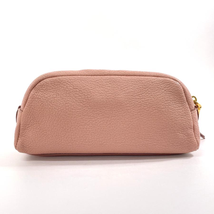 miu miu（ミュウミュウ） ポーチ レザー ピンク メイクポーチ リボン
