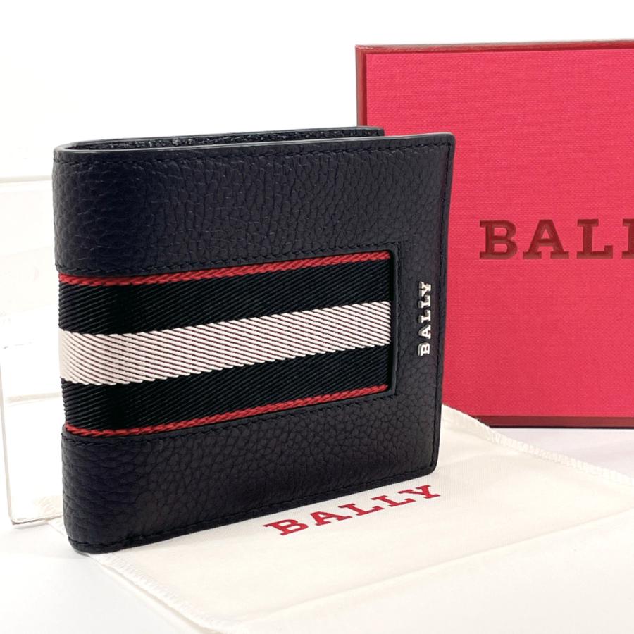 Bally（バリー） 二つ折り財布 6306287 ブリベル レザー ブラック