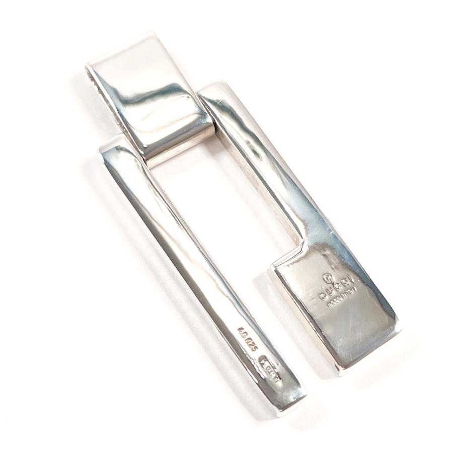 GUCCI（グッチ） ペンダントトップ Gロゴ プレート シルバー925