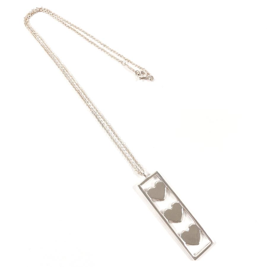 TIFFANY&Co. ティファニー ネックレス トリプルハート プレート  