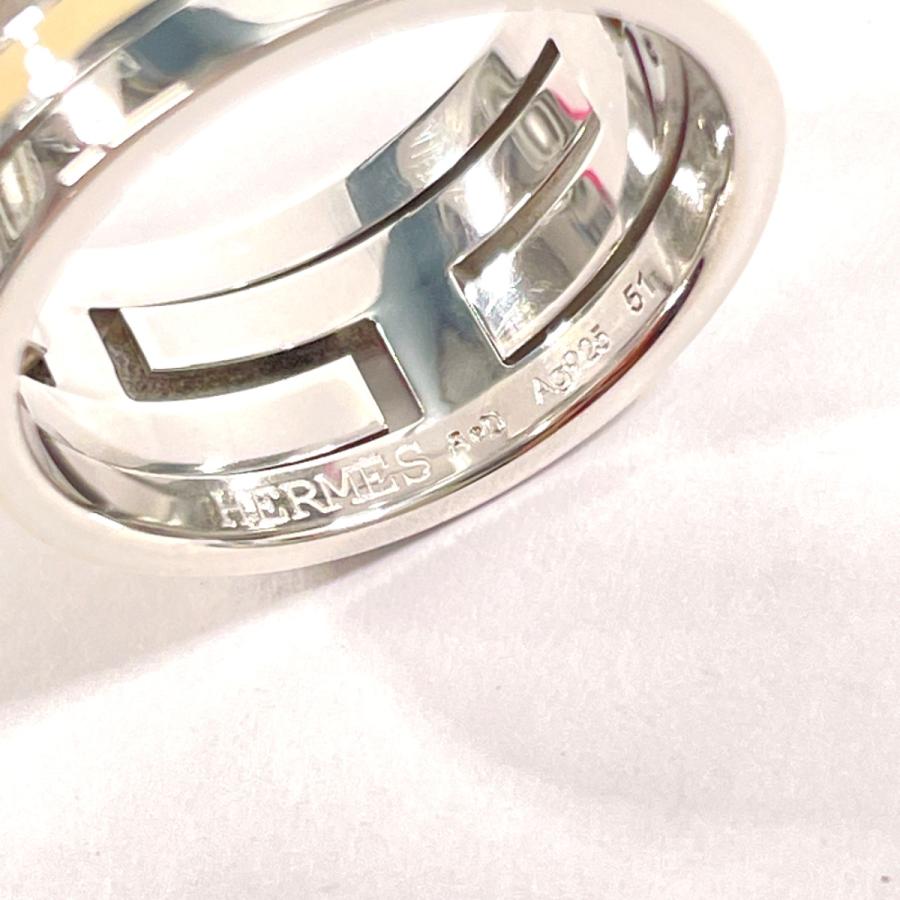 HERMES 11号 エルメス リング・指輪 ムーブアッシュ シルバー925 HERMES 11号 エルメス リング・指輪 ムーブアッシュ シルバー925