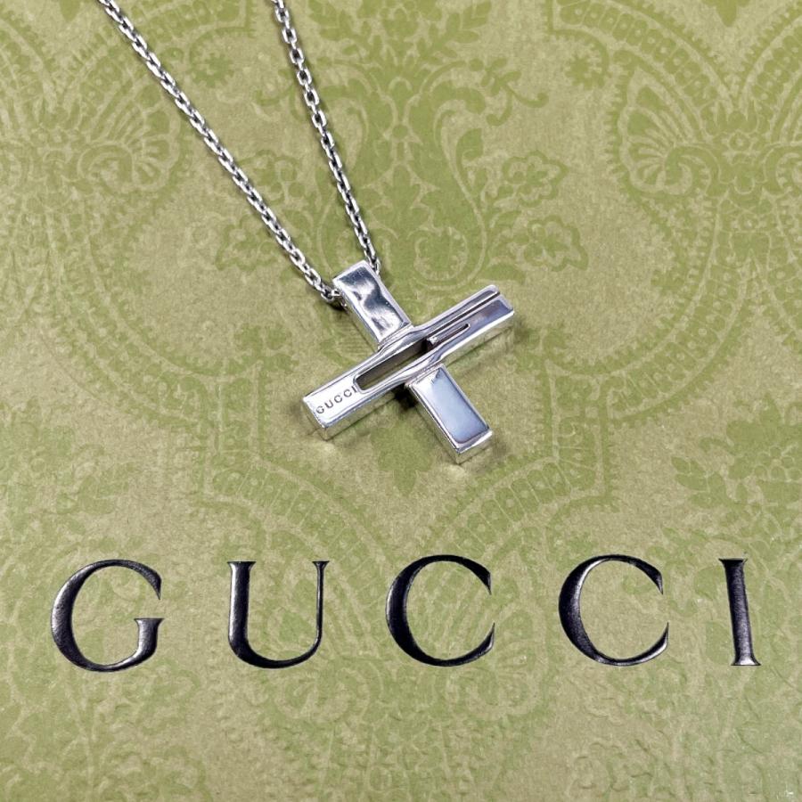 GUCCI グッチ ネックレス クロス カットアウト G シルバー925 シルバー 