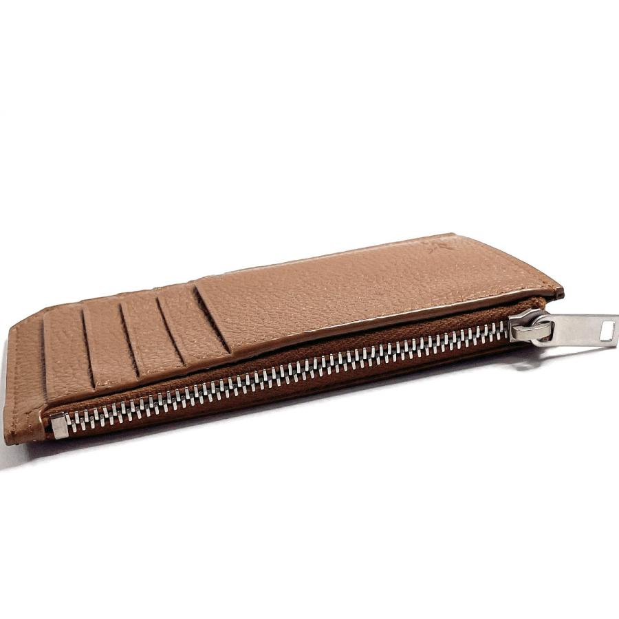 SAINTLAURENT サンローラン　カードケース　小銭入れ　ベージュ サンローラン SAINT LAURENT モノグラム フラグメント ジップカード