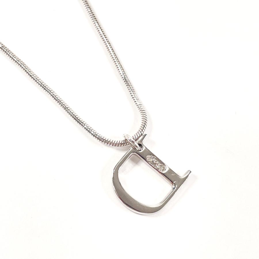 クリスチャンディオール Christian Dior ネックレス Dロゴ メタル