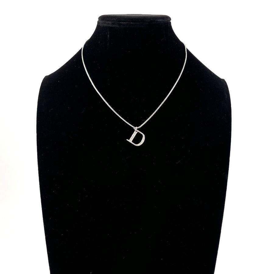 クリスチャンディオール Christian Dior ネックレス Dロゴ メタル