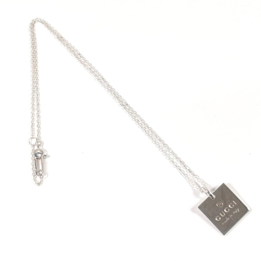 GUCCI（グッチ） ネックレス スクエア プレート シルバー925