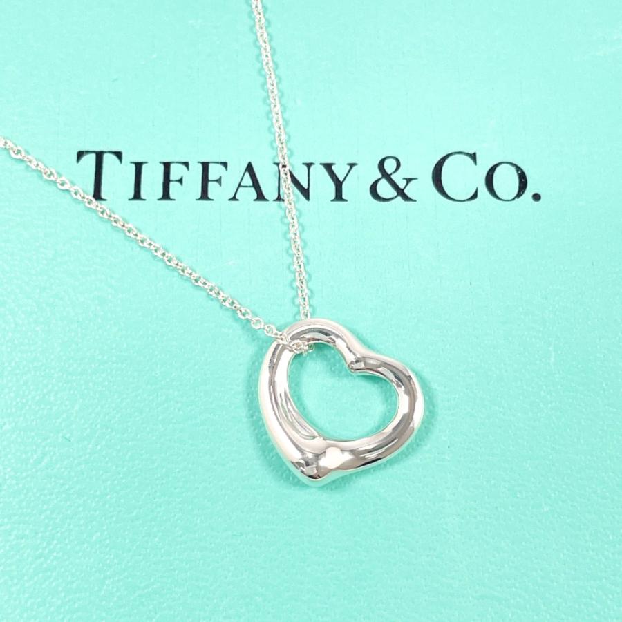 磨き済み/美品 ティファニー エルサペレッティ オープンハート 袋付 SV925 TIFFANY&Co.（ティファニー） ネックレス エルサペレッティ オープン