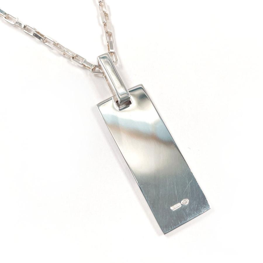 GUCCI（グッチ） ネックレス スクエア プレート シルバー925