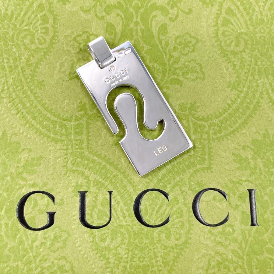 GUCCI（グッチ） ペンダントトップ 星座 LEO しし座 プレート シルバー
