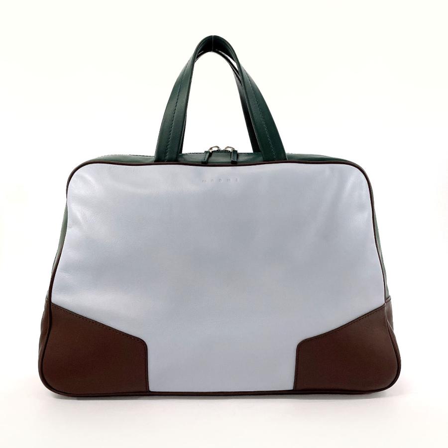定価231000円♡希少♡カーフレザー♡MARNI マルニ ロゴ ボストンバッグ MARNI（マルニ） ボストンバッグ カラーブロック 旅行バッグ トラベル