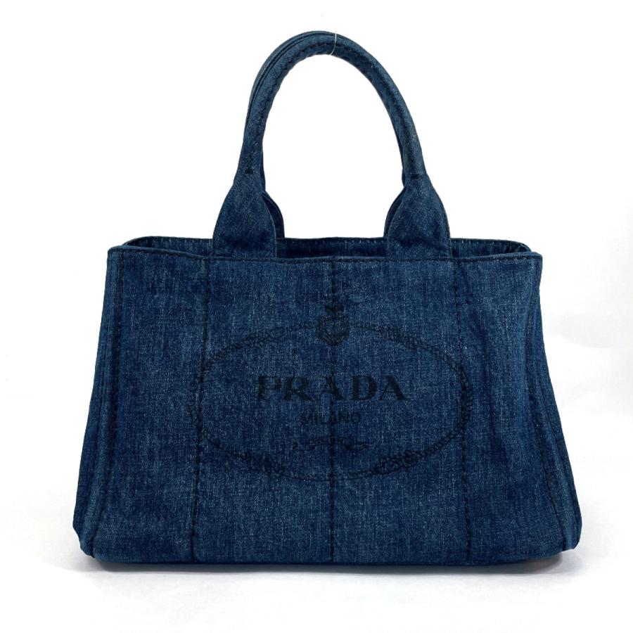 PRADA プラダ トートバッグ ハンドバッグ B1877B カナパ M デニム 