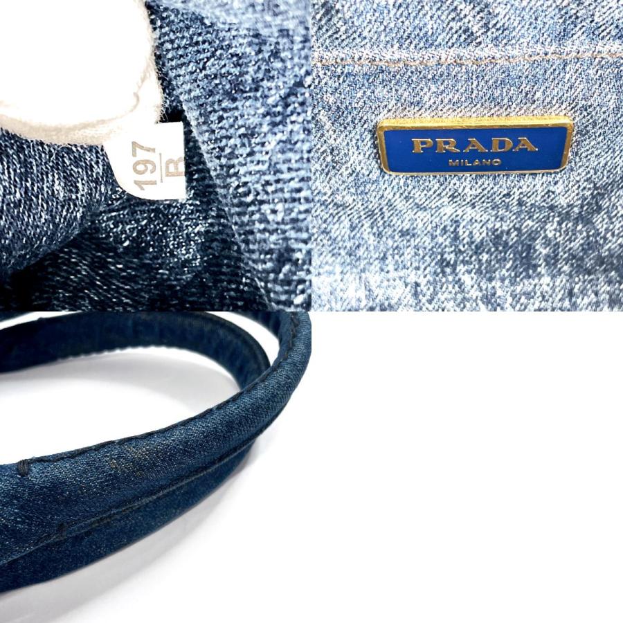 PRADA（プラダ） トートバッグ ハンドバッグ B1877B カナパ M デニム
