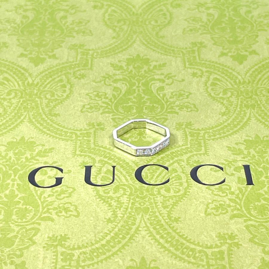 GUCCI（グッチ） 6号 リング・指輪 オクタゴナル K18ホワイトゴールド