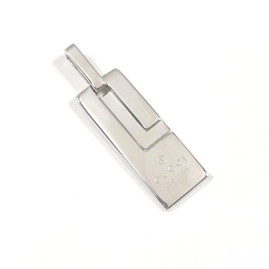 GUCCI プレート グッチ ネックレス トップ プレート ロゴ シルバー925 GUCCI プレート グッチ ネックレス トップ プレート ロゴ シルバー925
