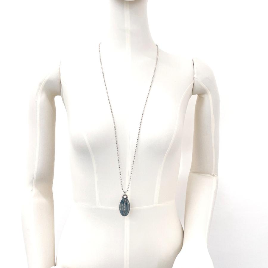 美品 ティファニー ネックレス リターントゥ オーバル ボールチェーン シルバー TIFFANY&Co.】ティファニー リターントゥティファニー ボールチェーン