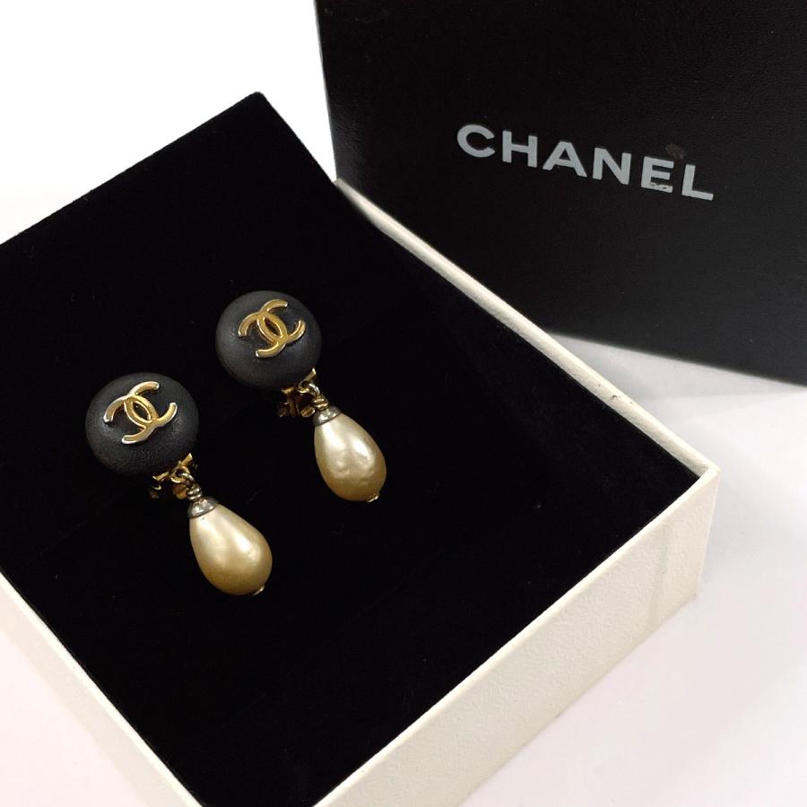 CHANEL シャネル イヤリング ココマーク GP/フェイクパール CHANEL シャネル イヤリング ココマーク GP/フェイクパール
