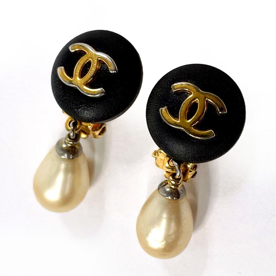 CHANEL シャネル イヤリング ココマーク GP/フェイクパール CHANEL シャネル イヤリング ココマーク GP/フェイクパール