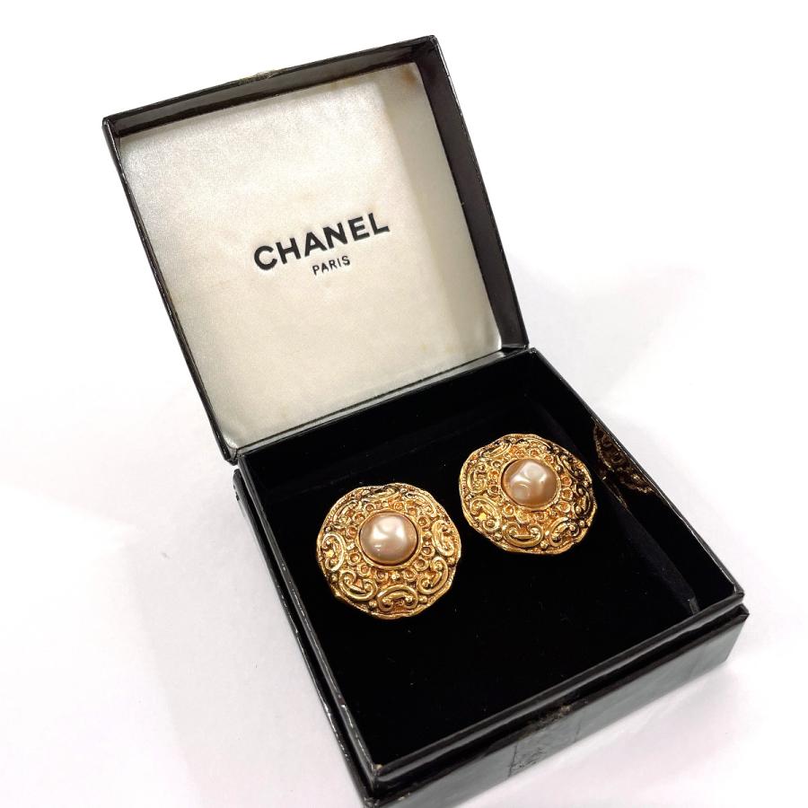 CHANEL（シャネル） イヤリング ラウンド ヴィンテージ GP/フェイク 